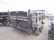 DL 83"x14' 14K w/Telescopic Hoist & 48" Side Dump Trailer Photo Thumbnail 2