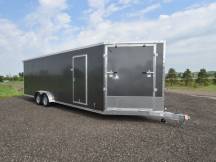 7.5'x29' (24'+5' V) Snowmobile/UTV Enclosed Trailer Photo Thumbnail 1