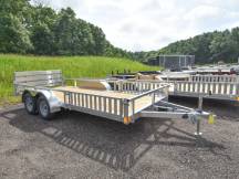 82"x16' w/HD Package, SRR & Bi-Fold Ramp Aluminum ATV/Utility Trailer Photo Thumbnail 1