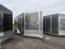 7.5'x21' Drive In/Out Snowmobile/UTV Enclosed Trailer Photo Thumbnail 1