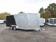 7.5'x21' Drive In/Out Snowmobile/UTV Enclosed Trailer Photo Thumbnail 1
