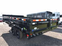 96"X16' 14K Deckover Dump Trailer w/Fold-Down Sides & 7 Gauge Floor Photo Thumbnail 3