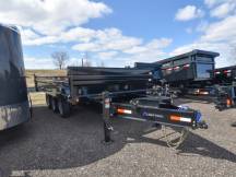 96"x16' Tri-Axle 21k Deckover w/18" Fold-Down Sides Dump Trailer Photo Thumbnail 2