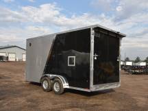 7.5'x21' Drive In/Out Snowmobile/UTV Enclosed Trailer Photo Thumbnail 3